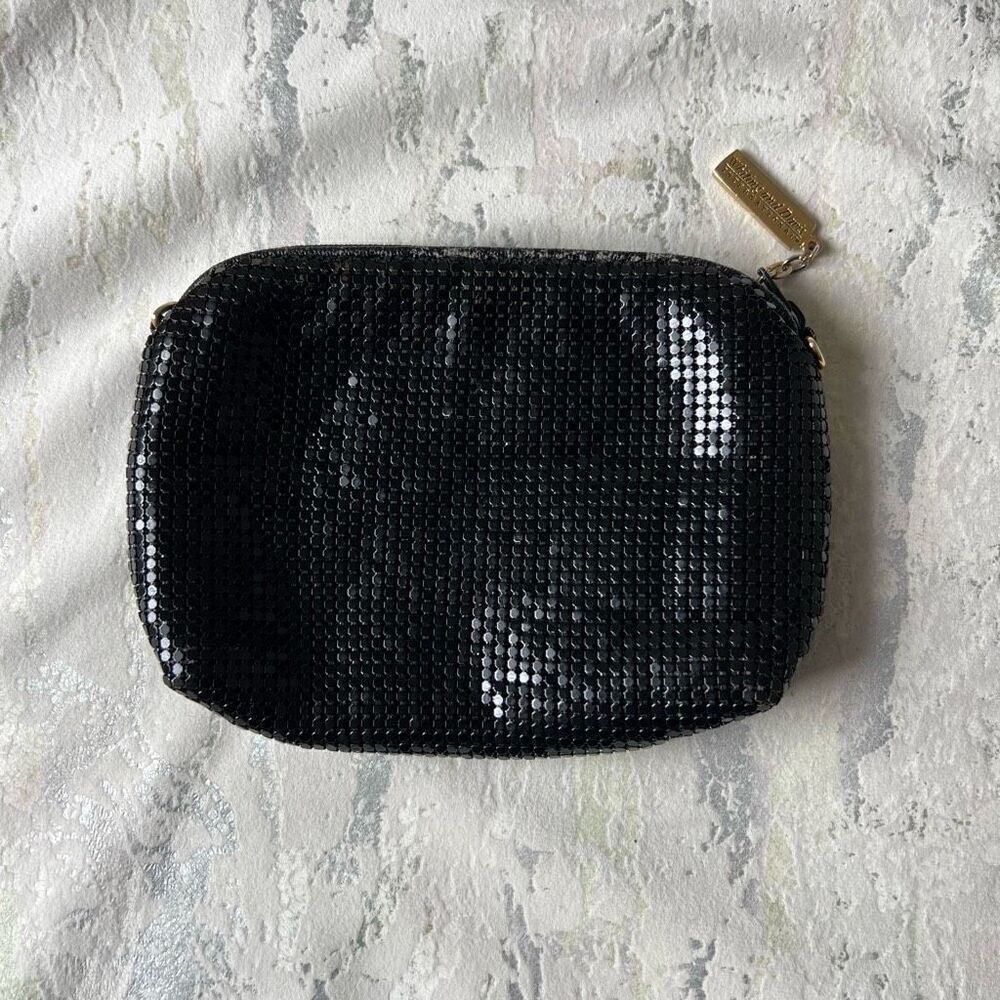 Whiting & Davis black chainmail mini clutch